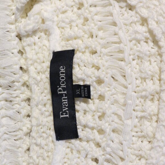 Evan Picone Ivory Knit Short Sleeve Tee - Picture 2 of 3